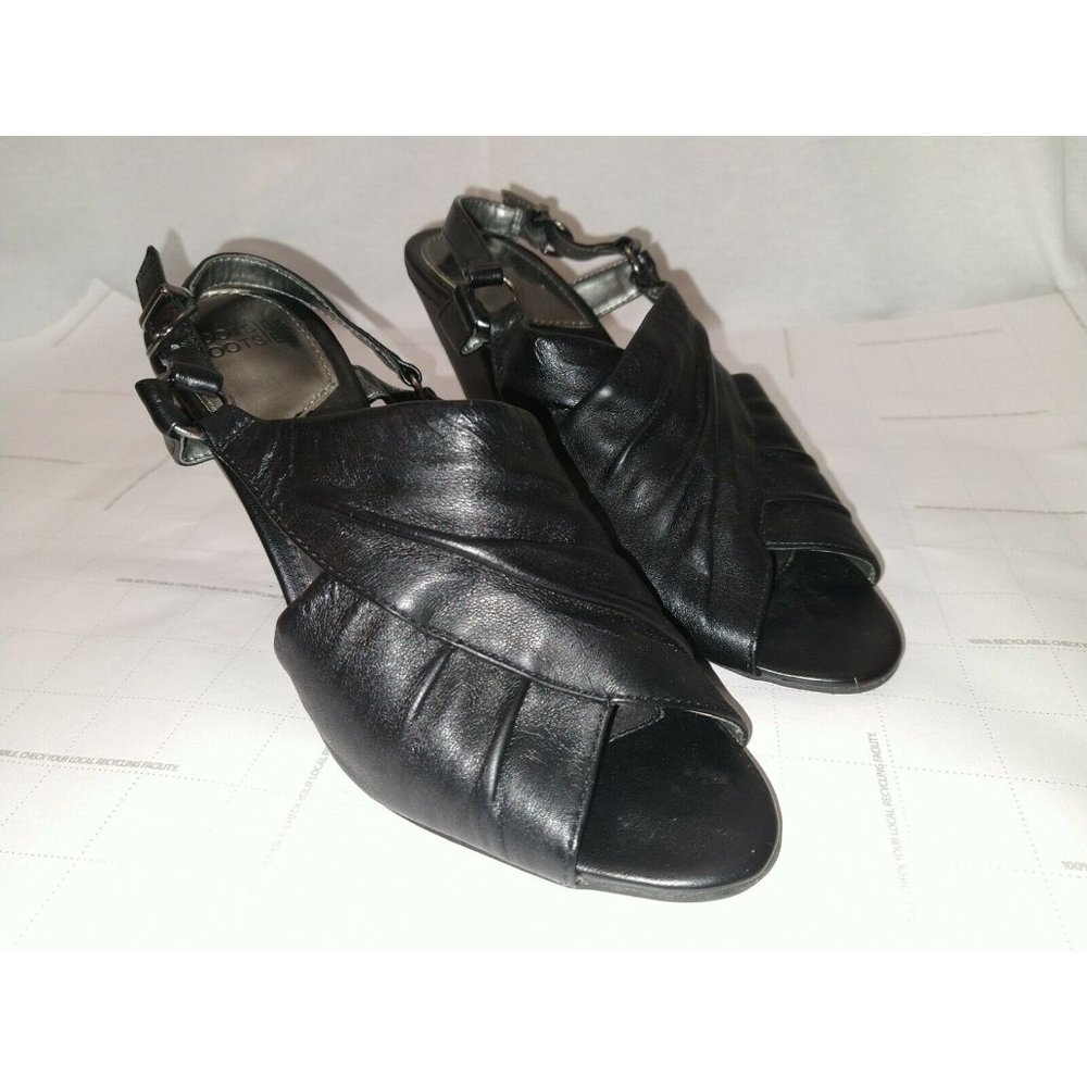 Black Open Toe Mootsie Tootsies High Heel Strap si